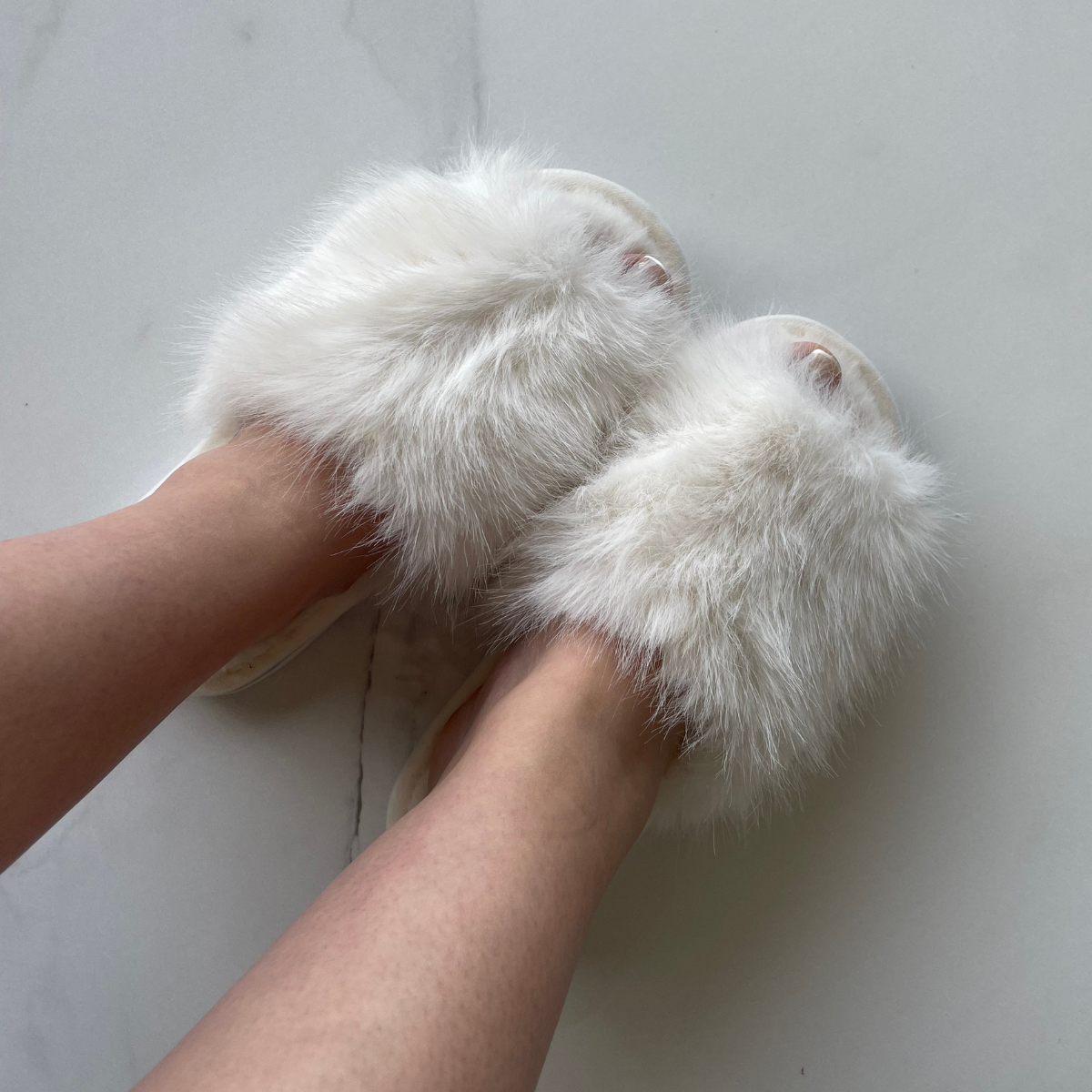 Pantufa Feminina Chinelo Adulto Noiva Slide Pelúcia Branca