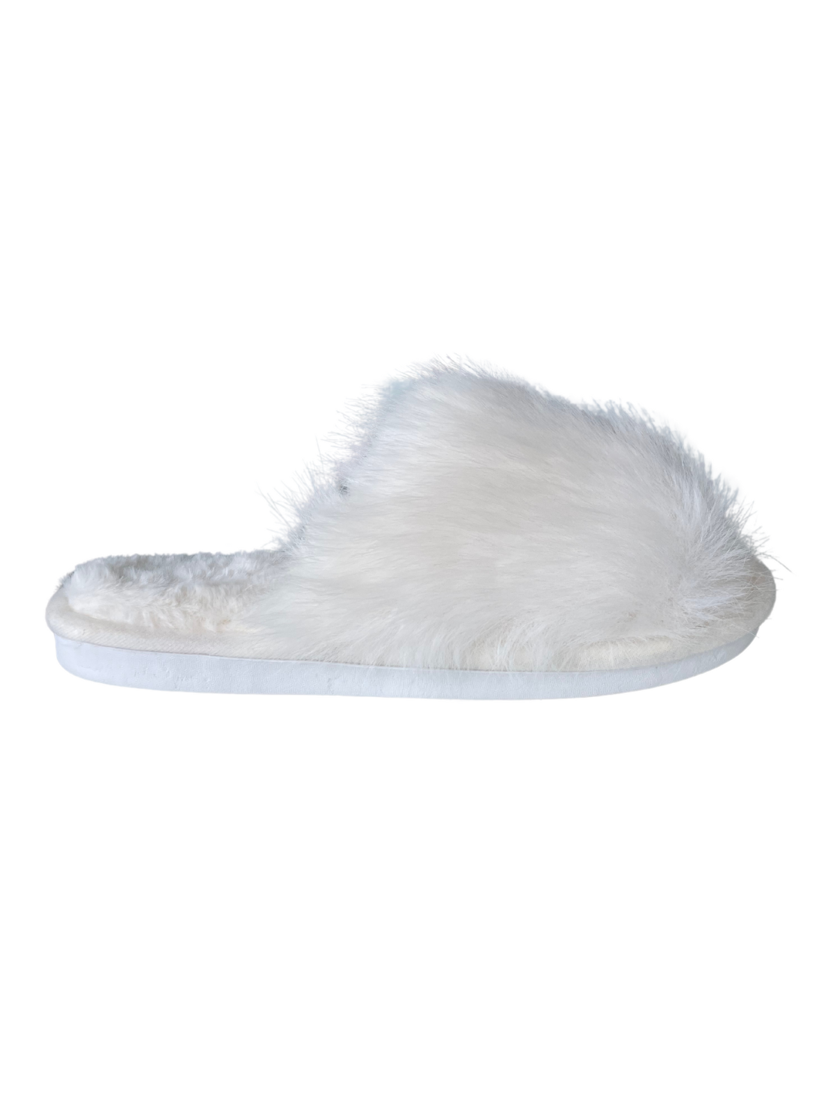 Pantufa Feminina Chinelo Adulto Noiva Slide Pelúcia Branca