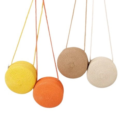 Bolsa de Palha Redonda Minimalista