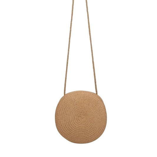 Bolsa de Palha Redonda Minimalista