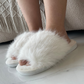 Pantufa Feminina Chinelo Adulto Noiva Slide Pelúcia Branca