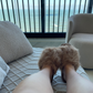 Pantufa Feminina Chinelo de Pelinho Conforto Maternidade Luxo Mocha Mousse
